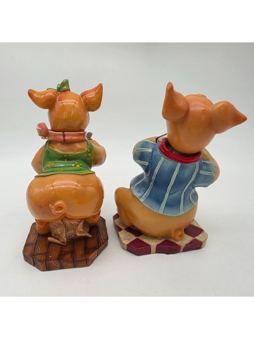 Bobble Head Pig Figure Male & Female Books Kitschy VTG High Gloss Whimsical - Picture 5 of 10